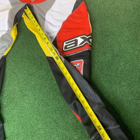 AXO Sport Racing 2007 Moto Champion Motocross Pants Sz 32 Red Black Yellow Y2k - Picture 9 of 12